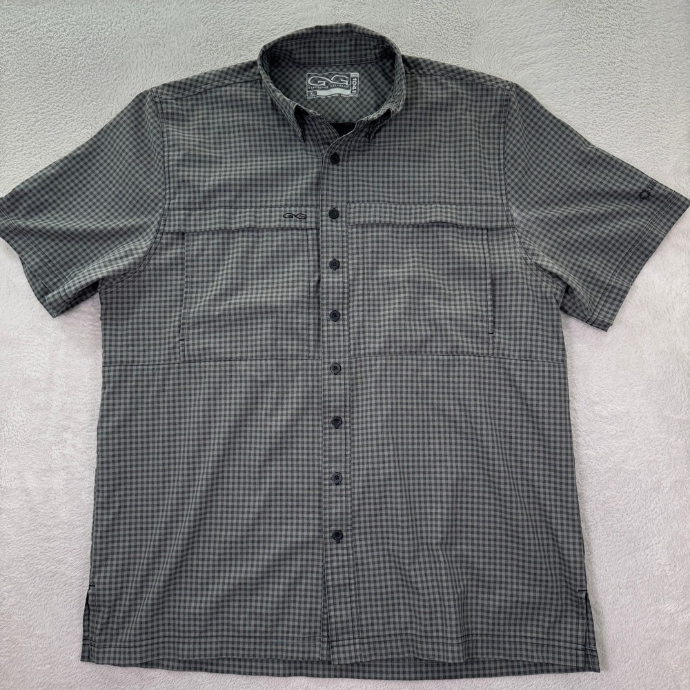 GameGuard Outdoors Mens XL Plaid Short Sleeve Button Up Shirt Casual Lightweight